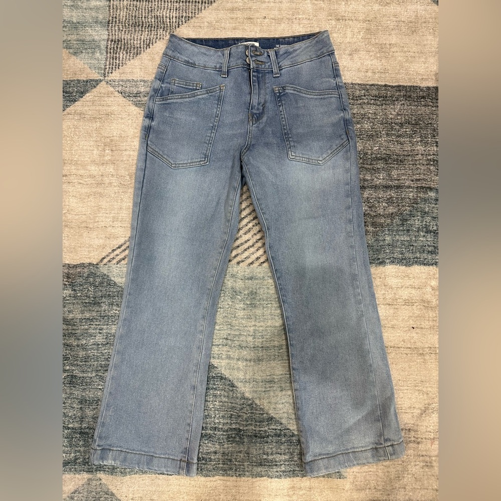 Kensie high rise flare crop jeans, size 2/26